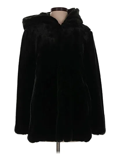 Pre-owned Zara Trf Faux Fur Jacket In Black
