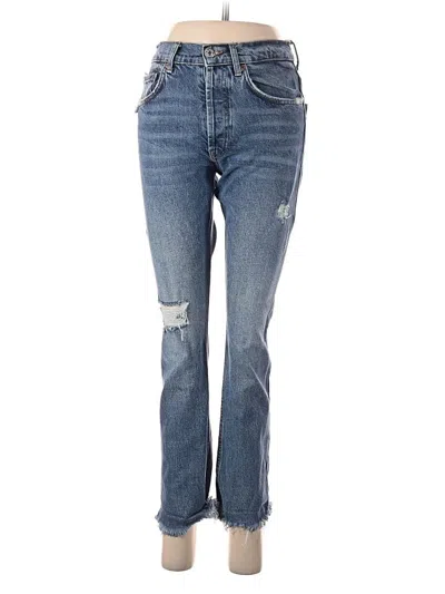 Pre-owned Zara Trf Jeans In Blue