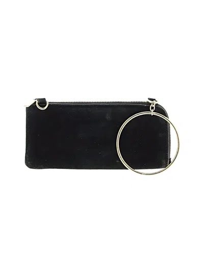 Pre-owned Zara Trf Leather Wristlet In Black