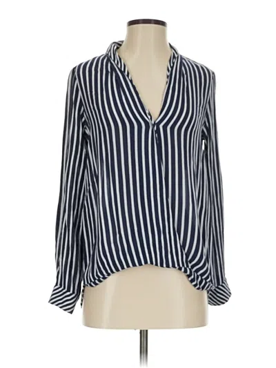 Pre-owned Zara Trf Long Sleeve Blouse In Blue