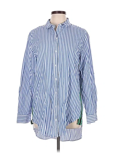 Pre-owned Zara Trf Long Sleeve Button Down Shirt In Blue