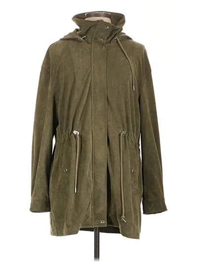 Pre-owned Zara Trf Poncho In Green