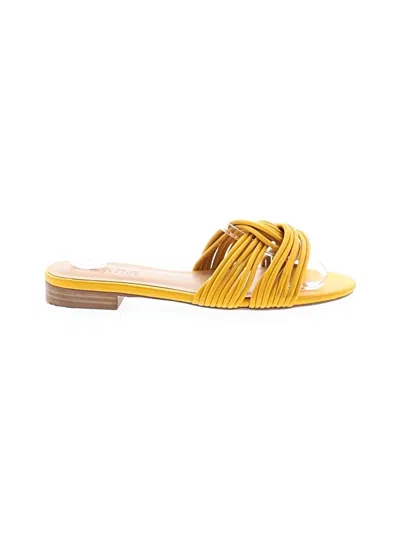 Pre-owned Zara Trf Sandals In Yellow