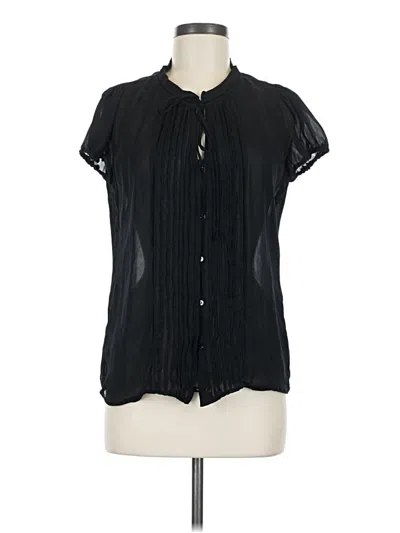 Pre-owned Zara Trf Short Sleeve Blouse In Black
