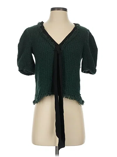 Pre-owned Zara Trf Short Sleeve Blouse In Green