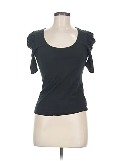 Pre-owned Zara Trf Short Sleeve Top Black Sweetheart Neckline Tops