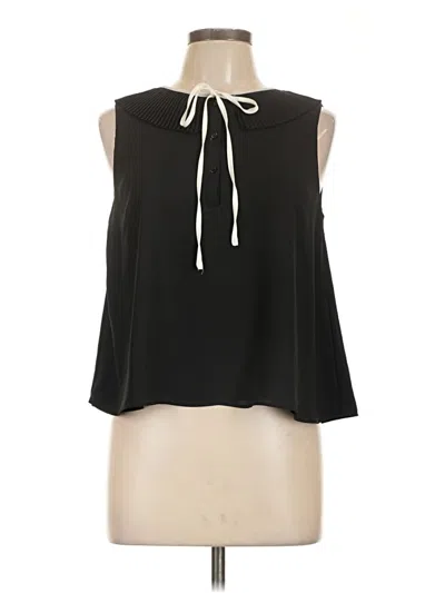 Pre-owned Zara Trf Sleeveless Blouse In Black