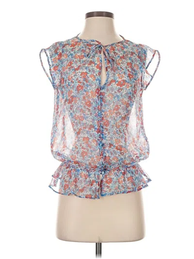 Pre-owned Zara Trf Sleeveless Blouse In Blue