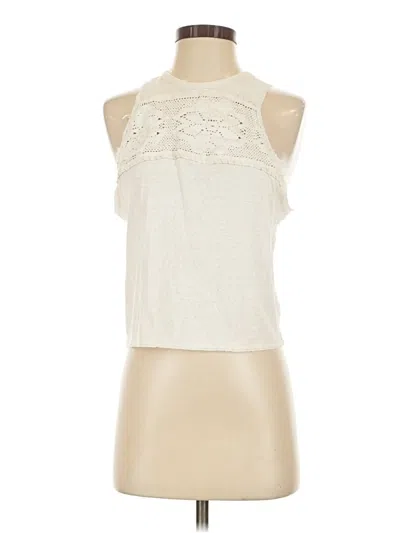 Pre-owned Zara Trf Sleeveless Blouse In Ivory