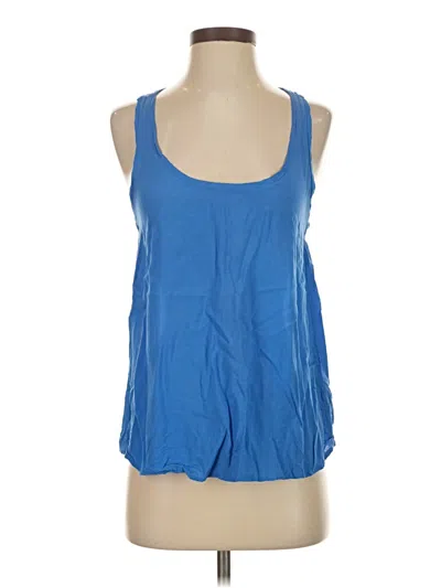 Pre-owned Zara Trf Sleeveless Top Blue Halter Neckline Tops