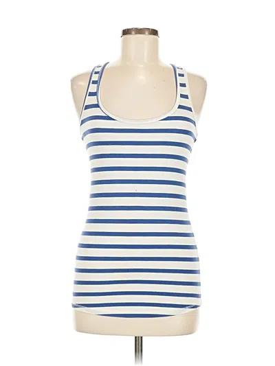 Pre-owned Zara Trf Tank Top Blue Halter Neckline Tops