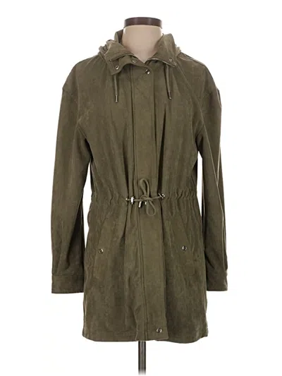 Pre-owned Zara Trf Trenchcoat In Green