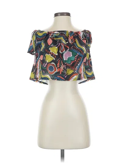 Pre-owned Zara Trf Tube Top Black Strapless Neckline Tops