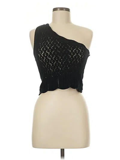 Pre-owned Zara Tube Top Black One Shoulder Neckline Tops