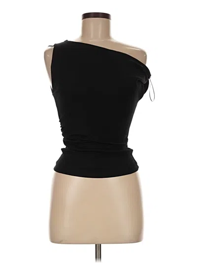 Pre-owned Zara Tube Top Black One Shoulder Neckline Tops