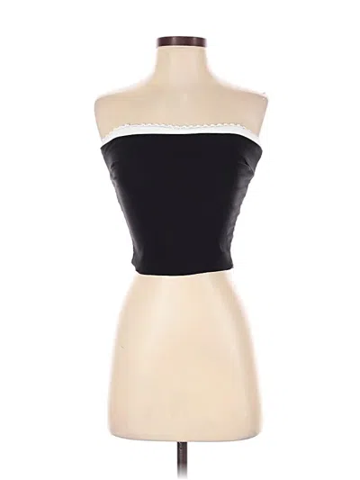 Pre-owned Zara Tube Top Black Strapless Neckline Tops