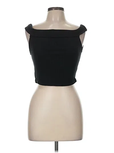 Pre-owned Zara Tube Top Black Strapless Neckline Tops