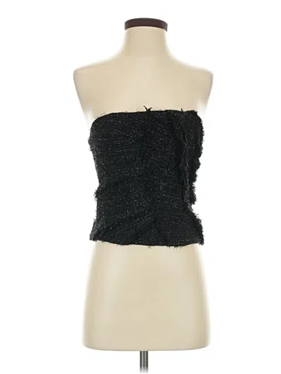Zara Tube Top Black Strapless Neckline Tops