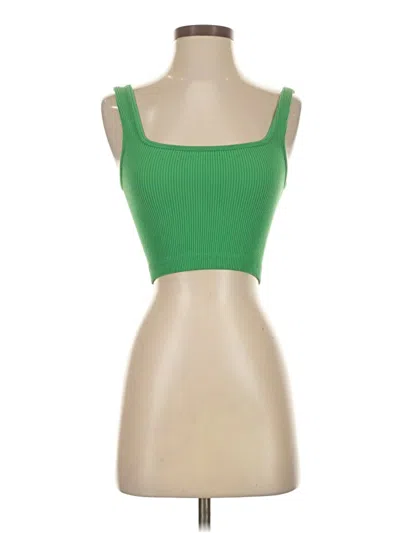 Pre-owned Zara Tube Top Green Strapless Neckline Tops