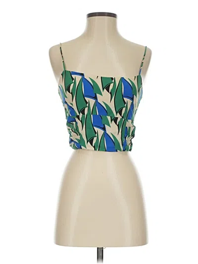 Pre-owned Zara Tube Top Green Strapless Neckline Tops