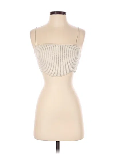 Pre-owned Zara Tube Top Ivory Strapless Neckline Tops