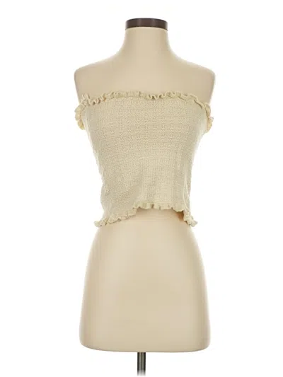Pre-owned Zara Tube Top Ivory Strapless Neckline Tops