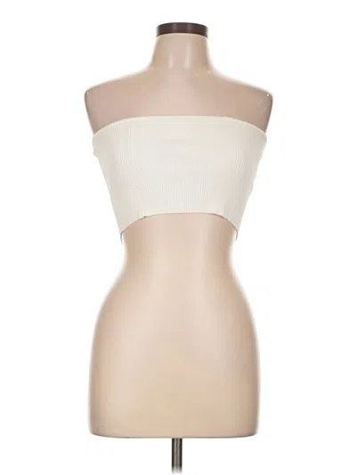 Pre-owned Zara Tube Top Ivory Strapless Neckline Tops