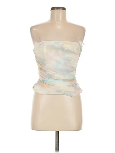 Zara Tube Top Ivory Strapless Neckline Tops