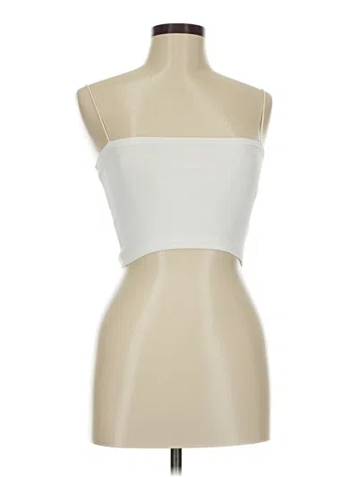 Pre-owned Zara Tube Top Ivory Strapless Neckline Tops In White