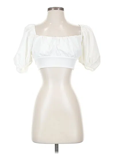 Pre-owned Zara Tube Top Ivory Strapless Neckline Tops In White