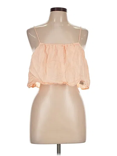 Pre-owned Zara Tube Top Orange Strapless Neckline Tops