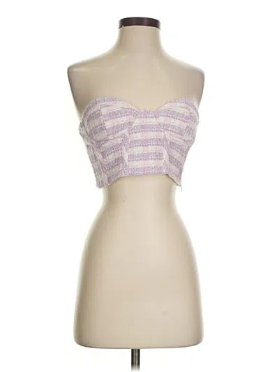 Pre-owned Zara Tube Top Pink Strapless Neckline Tops