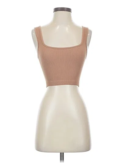 Pre-owned Zara Tube Top Tan Strapless Neckline Tops