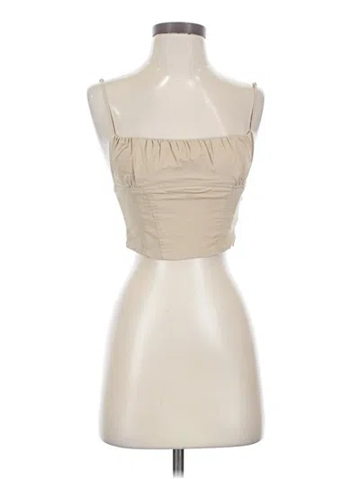 Pre-owned Zara Tube Top Tan Strapless Neckline Tops