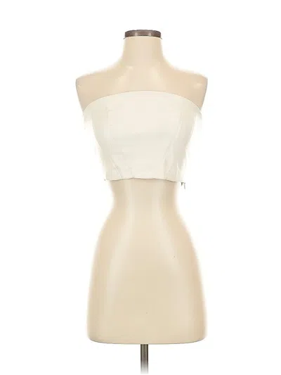 Pre-owned Zara Tube Top Tan Strapless Neckline Tops In Brown