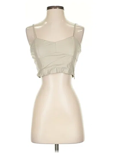 Pre-owned Zara Tube Top Tan Strapless Neckline Tops In Brown