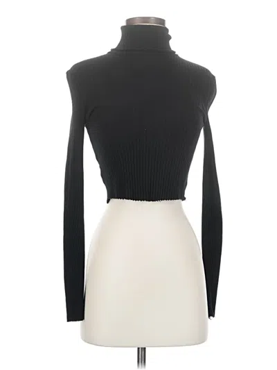 Pre-owned Zara Turtleneck Sweater In Black