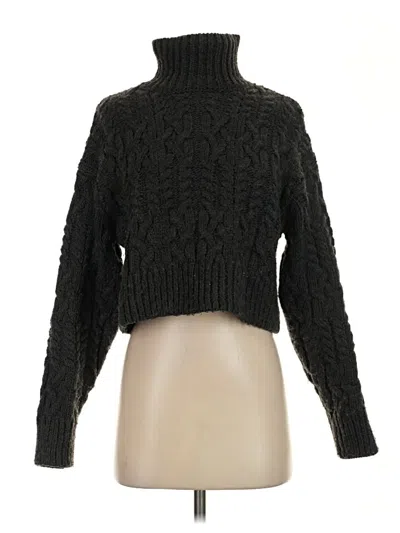 Pre-owned Zara Turtleneck Sweater In Black