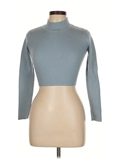 Pre-owned Zara Turtleneck Sweater In Blue