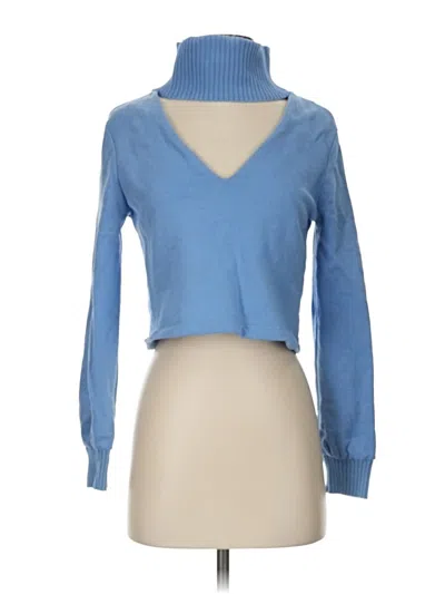 Pre-owned Zara Turtleneck Sweater In Blue