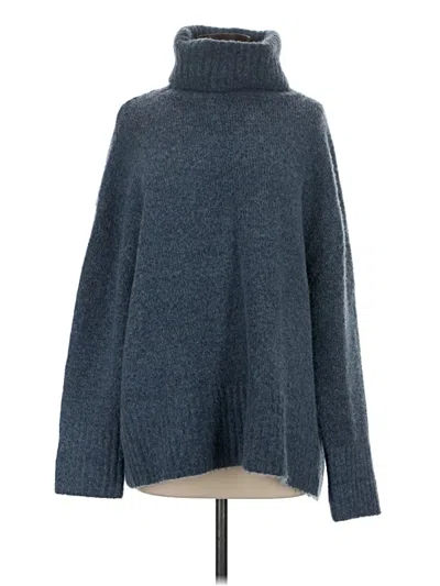 Pre-owned Zara Turtleneck Sweater In Blue