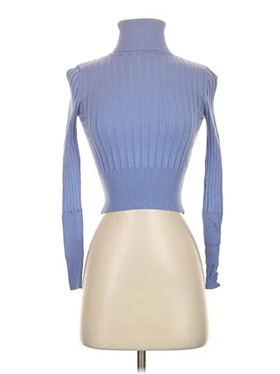 Pre-owned Zara Turtleneck Sweater In Blue