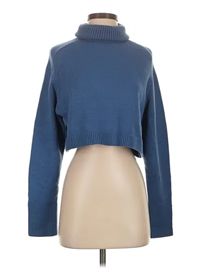 Pre-owned Zara Turtleneck Sweater In Blue