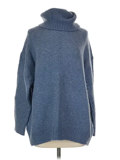 Pre-owned Zara Turtleneck Sweater In Blue