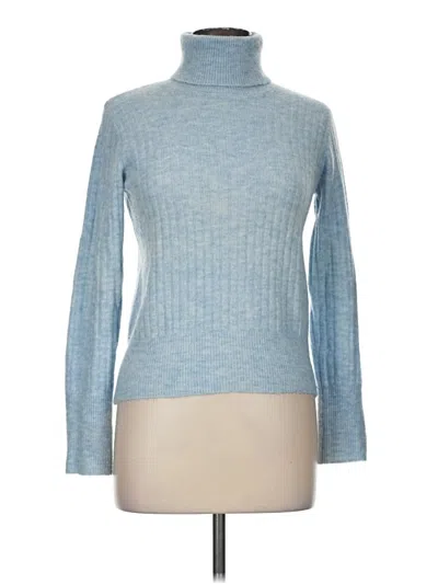 Pre-owned Zara Turtleneck Sweater In Blue