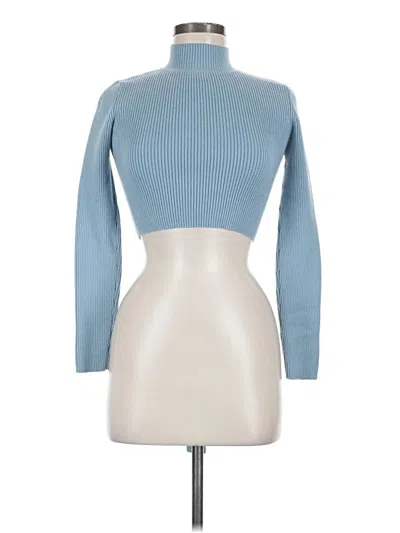 Pre-owned Zara Turtleneck Sweater In Blue