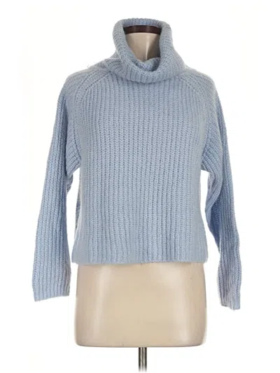 Pre-owned Zara Turtleneck Sweater In Blue