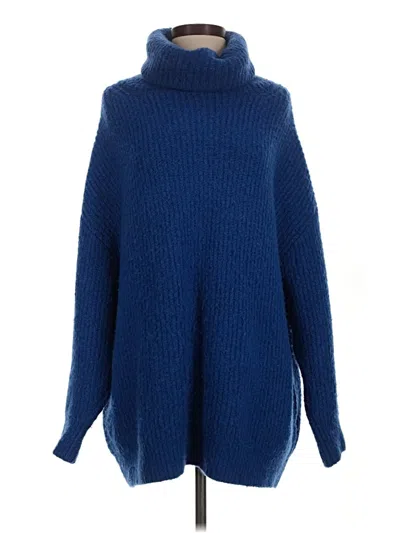 Pre-owned Zara Turtleneck Sweater In Blue