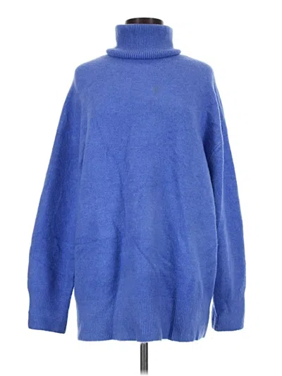Pre-owned Zara Turtleneck Sweater In Blue