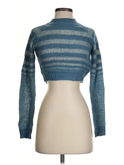 Pre-owned Zara Turtleneck Sweater In Blue